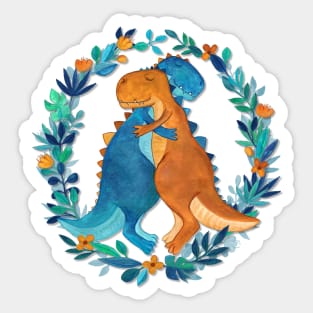 Dino Hugs Sticker